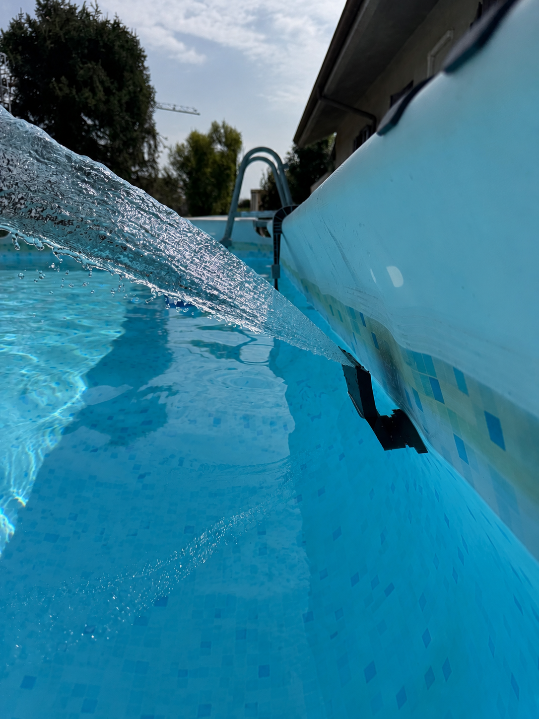Fontana per Piscine Fuori Terra in PETG Nero