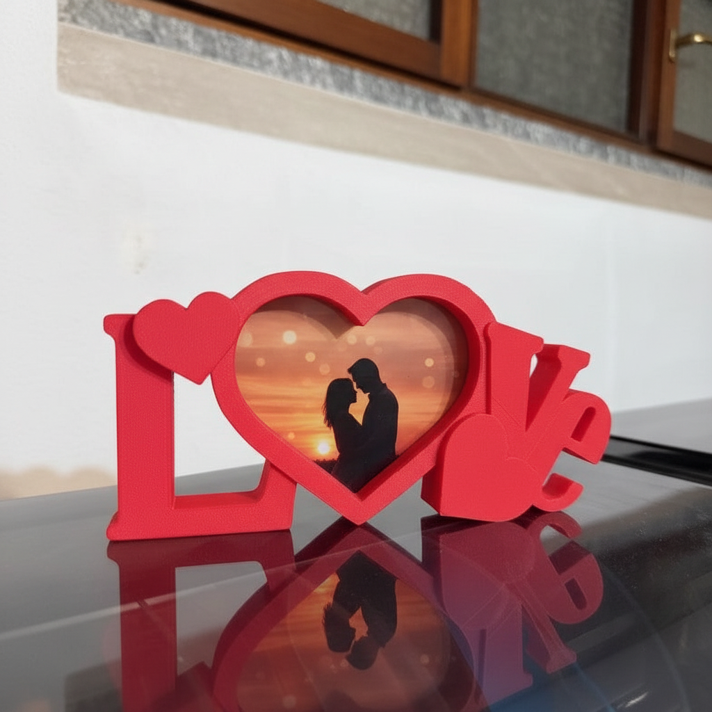 Cornice LOVE 3D - Il Cuore che Custodisce i Tuoi Ricordi