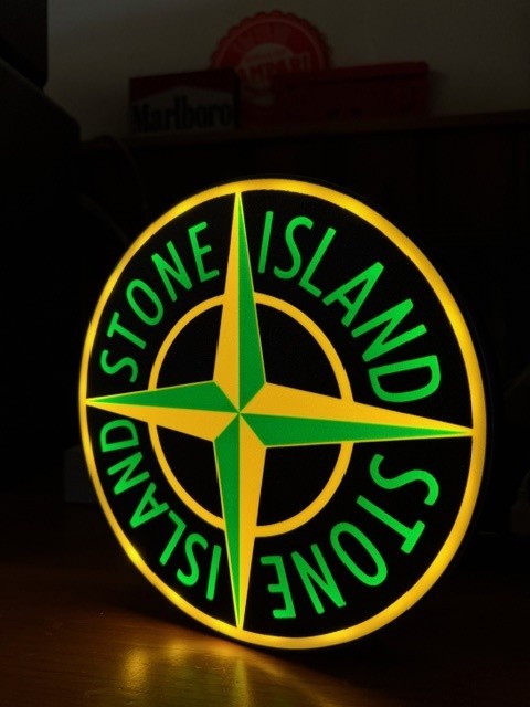 Stone Island Logo Lamp - Exclusive 3D Printed Design