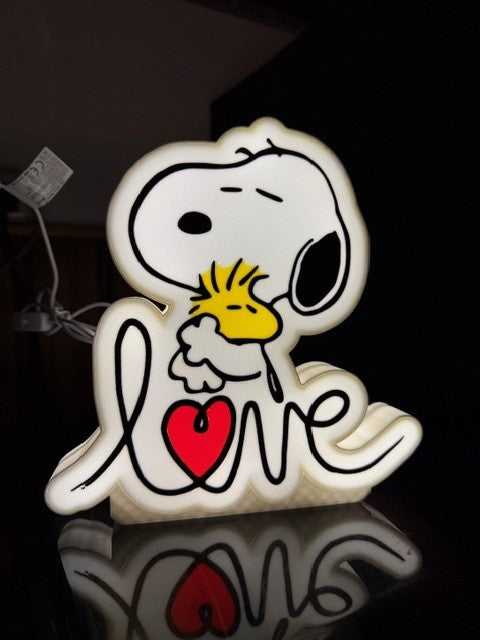 Lampe LED Snoopy - Design dessin animé, impression 3D, faite main