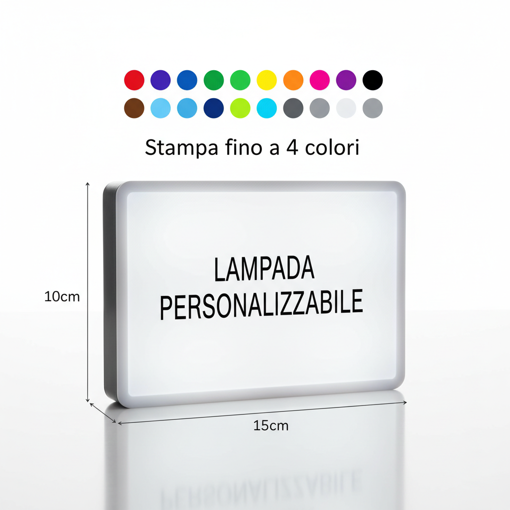 Lampada LED Personalizzata 15x10cm con Tua Foto 3D - Max 4 Colori - Illumina i Tuoi Ricordi