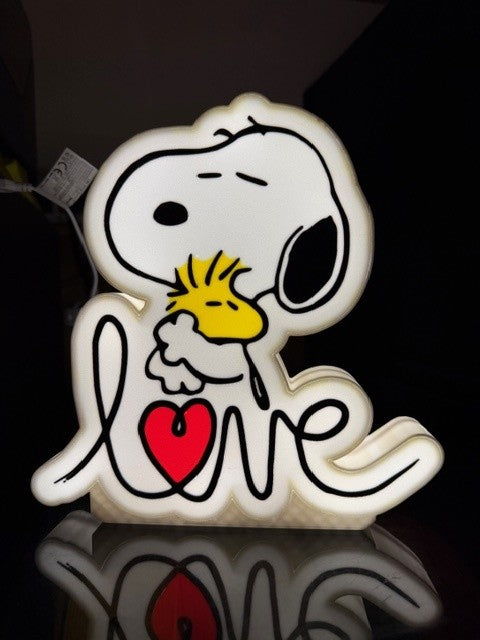 Lampe LED Snoopy - Design dessin animé, impression 3D, faite main