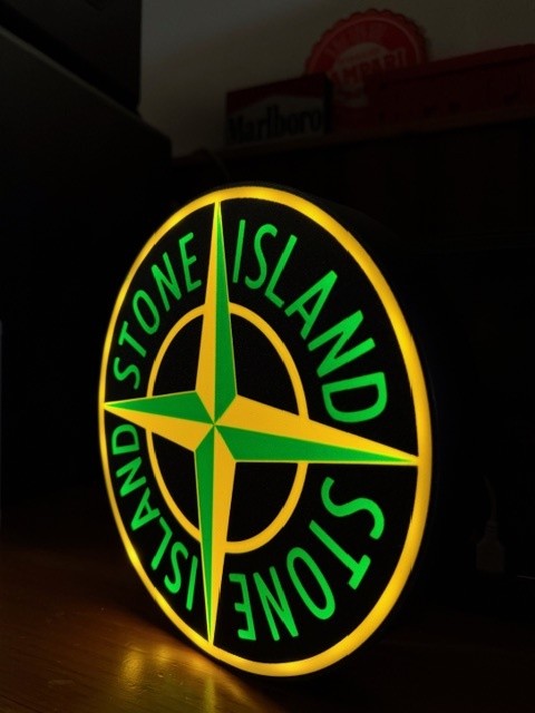 Stone Island Logo Lamp - Exclusive 3D Printed Design