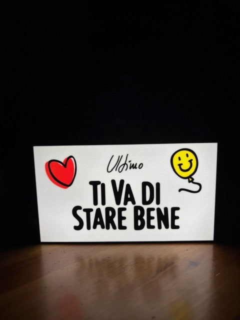 Lampada Ultimo 3D - "Ti Va Di Stare Bene" Stampa 3D Musicale