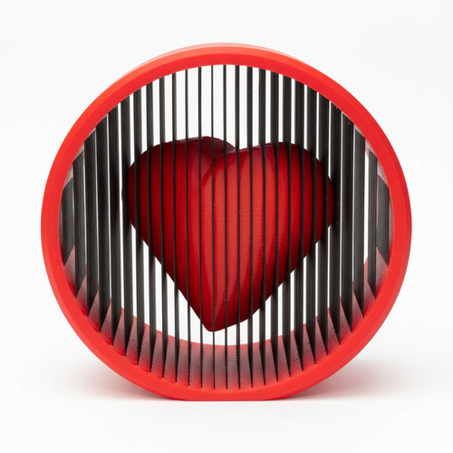 Cuore Sospeso - Scultura 3D d'Amore