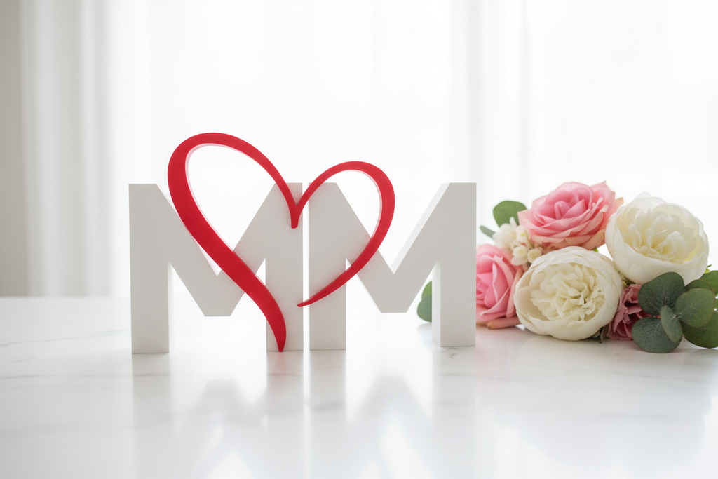 Amour éternel - Ornement personnalisé avec vos initiales, unis par le cœur