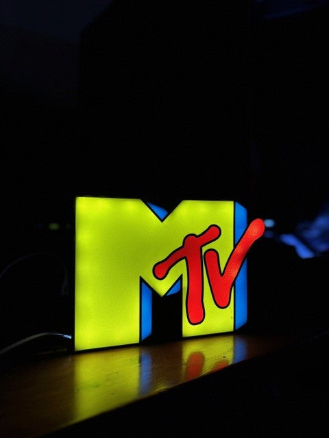 Lampada LED MTV 3D - Icona Music Television Stampa 3D Artigianale