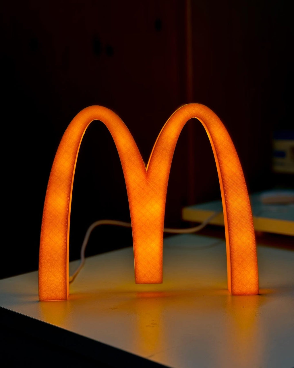 McDonald's M 3D LED Lamp - Fast Food Icon Artisanal 3D Printing