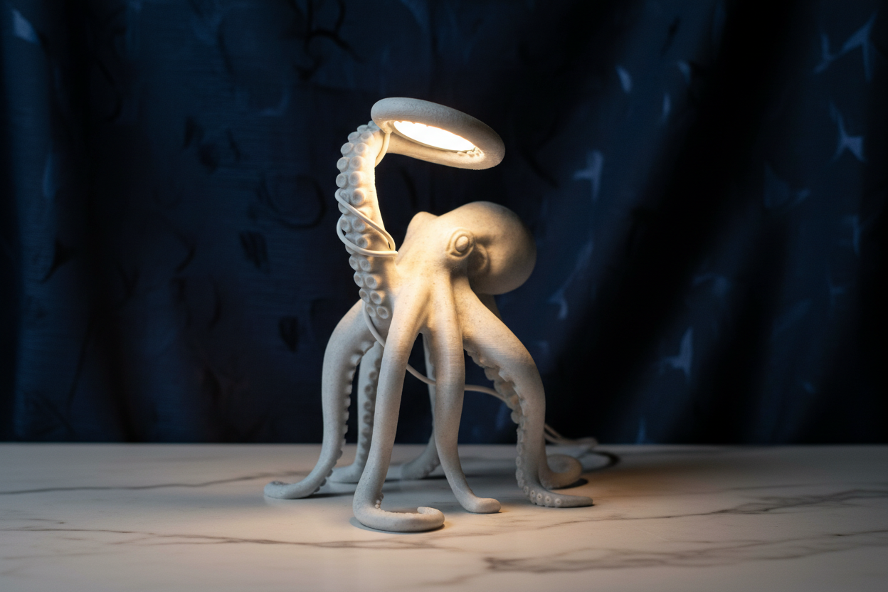 Lampada Polipo 3D - La Creatura Marina che Illumina con Eleganza