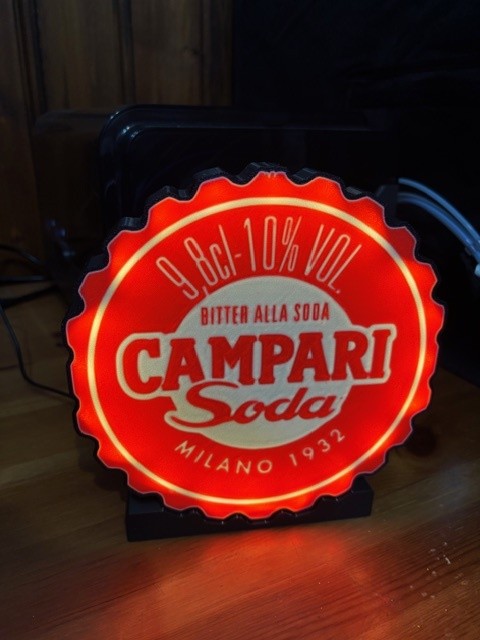 Campari Cap Lamp - The Italian Aperitif That Brightens Your Evenings