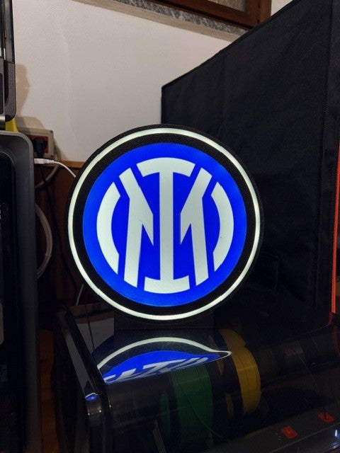 Lampada LED Inter - Stemma FC Internazionale Stampa 3D Artigianale