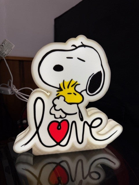 Lampe LED Snoopy - Design dessin animé, impression 3D, faite main