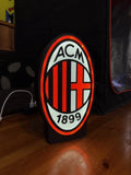 Lampada Milan 3D - Il Cuore Rossonero che Illumina la Passione