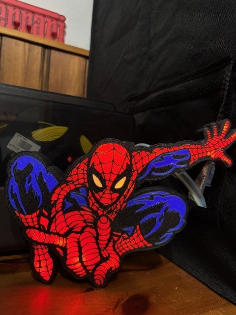 Lampada LED Spider-Man 3D - Uomo Ragno Stampa 3D Artigianale