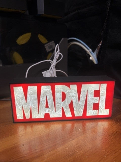 Marvel 3D LED Lamp - Superhero Universe 3D Printed Handmade