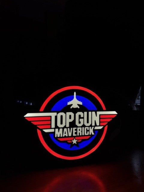Lampada LED Maverick Top Gun 3D - Icona Aviazione Stampata in 3D