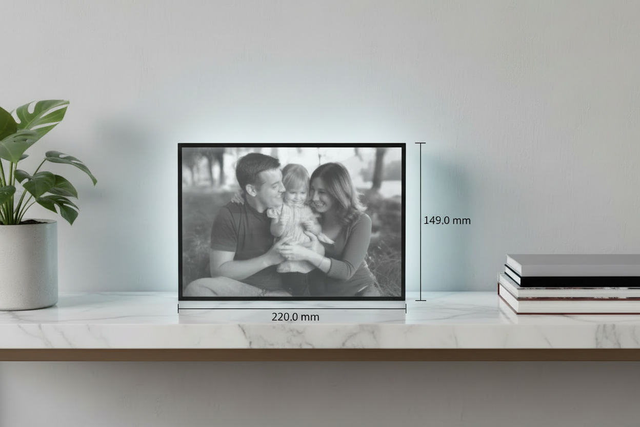 Litofania Personalizzata 3D 220x149mm - La Tua Foto Illuminata