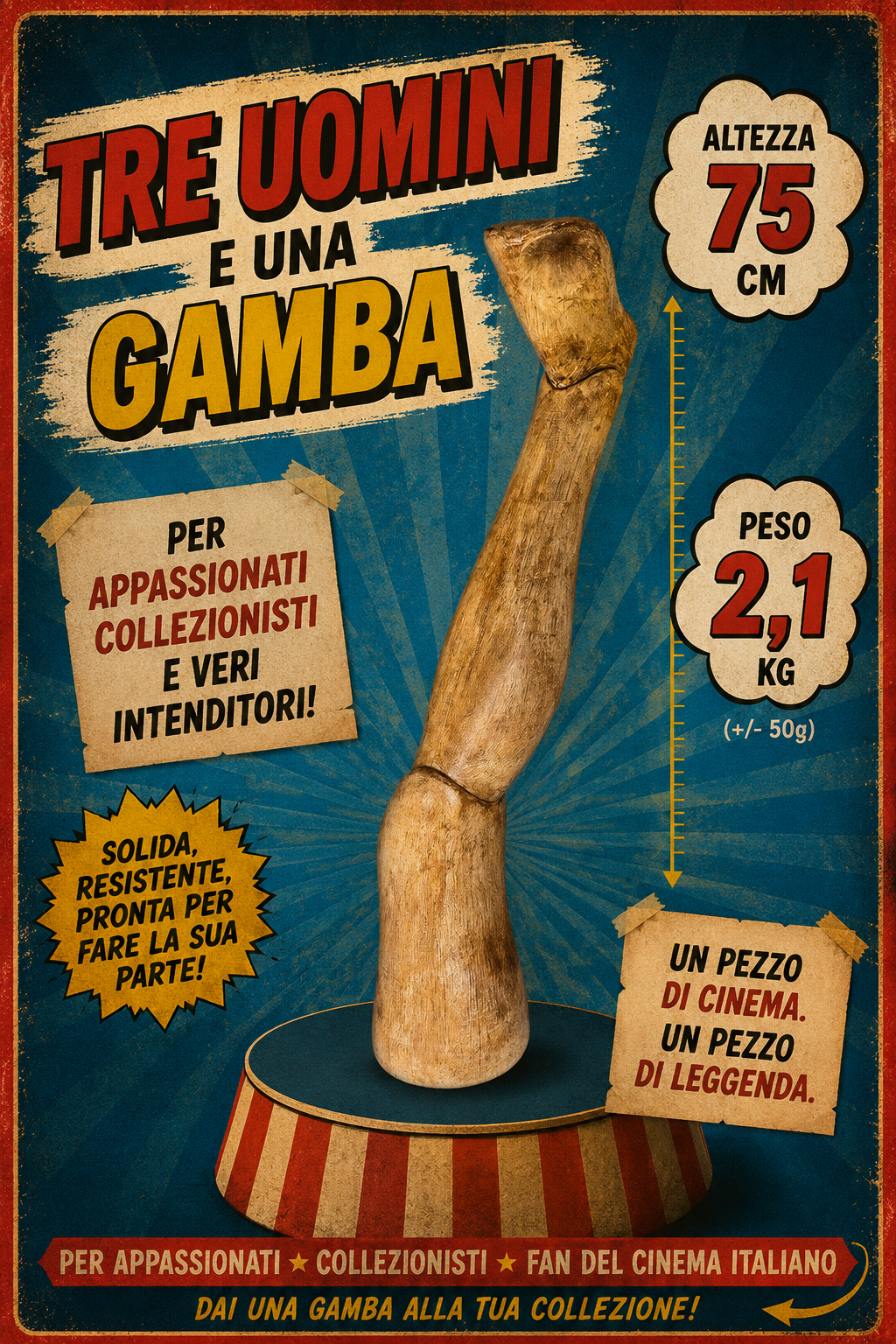 Replica del Garpez – Tre Uomini e una Gamba