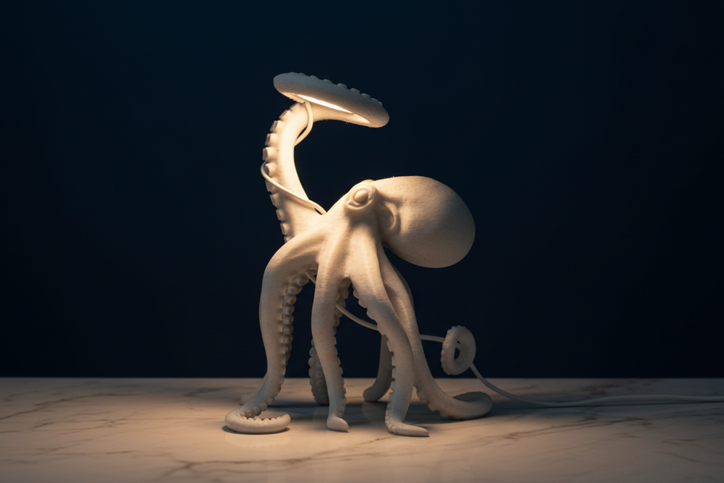 Lampada Polipo 3D - La Creatura Marina che Illumina con Eleganza