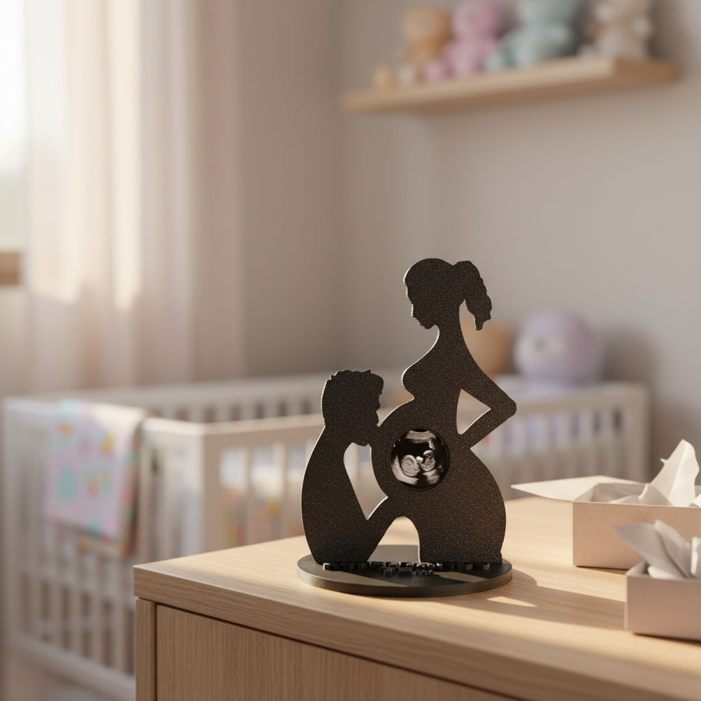 "The First Heartbeat" - Personalized 3D Sculpture with Ultrasound | The Gift That Preserves the Most Beautiful Expectation