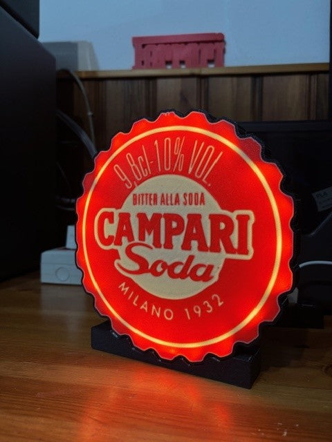 Campari Cap Lamp - The Italian Aperitif That Brightens Your Evenings