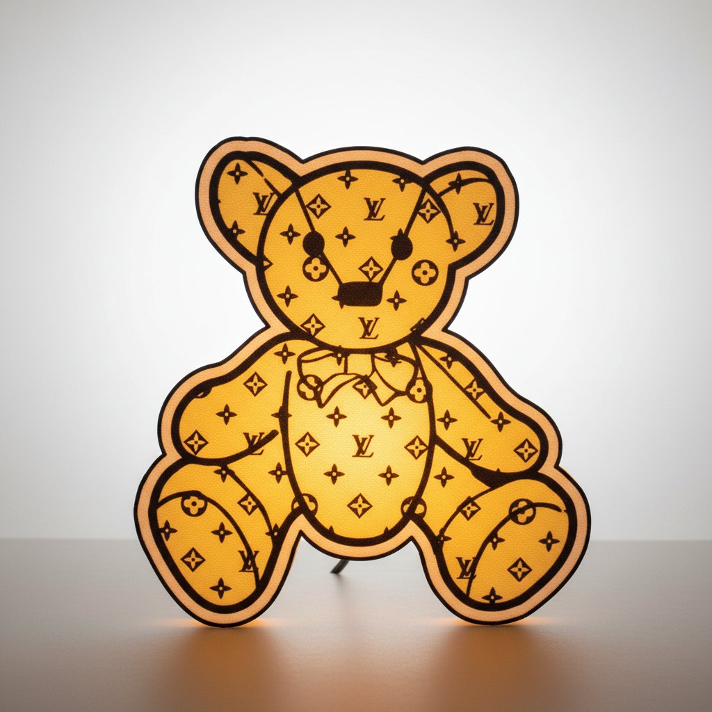 Lampe ours en peluche 3D de luxe - Une icône du design qui illumine avec style