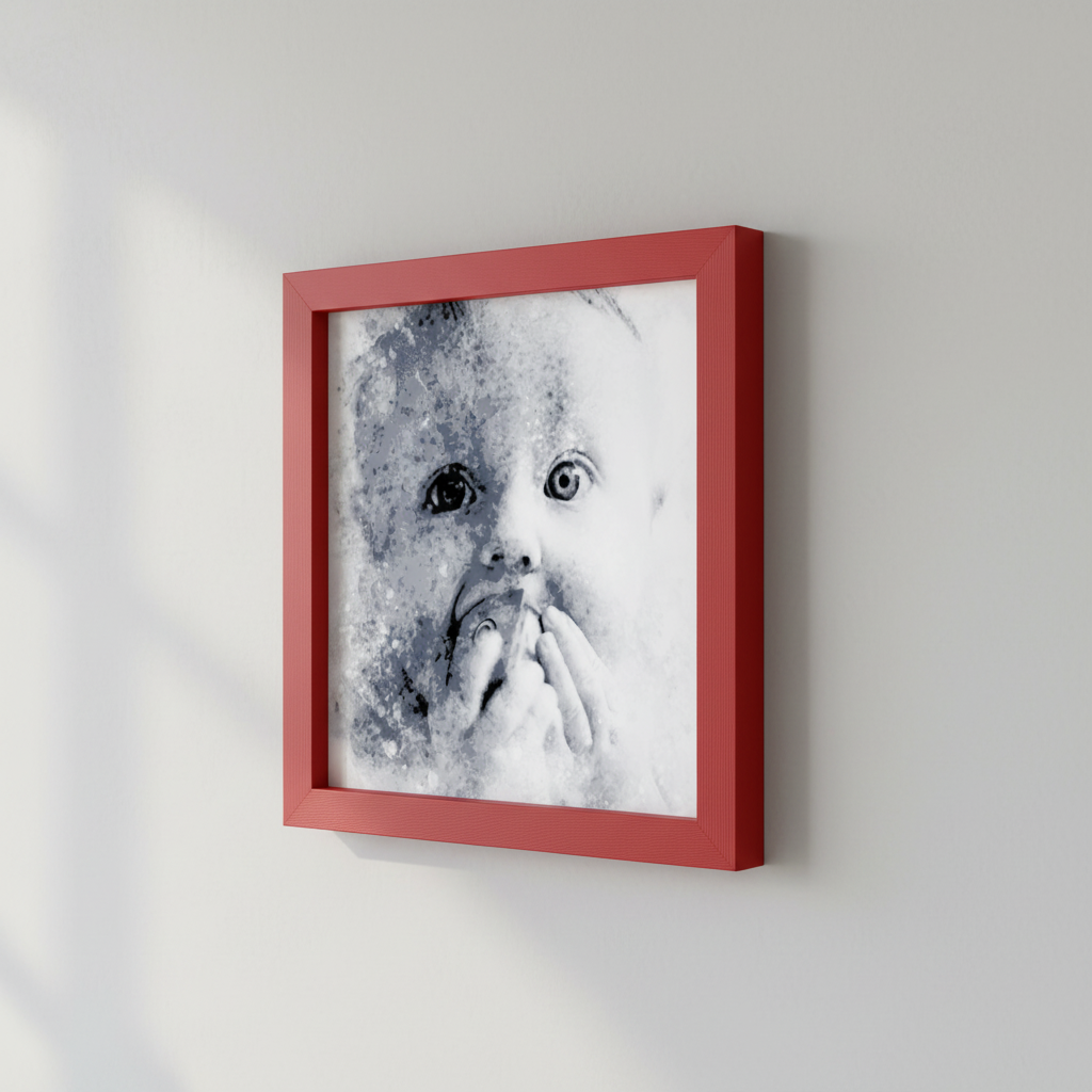 Il Tuo Amore in 3D - Ritratto Personalizzato con Cornice 200x200mm