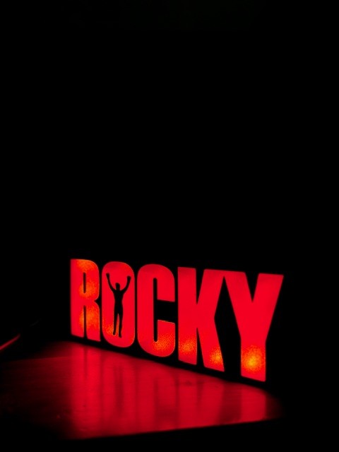 Lampada LED Rocky 3D - Icona Boxe Philadelphia Stampa 3D Artigianale