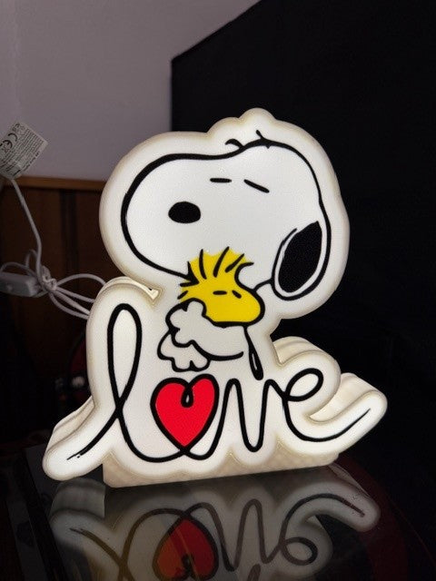 Lampada LED Snoopy - Design Fumetto Stampa 3D Artigianale