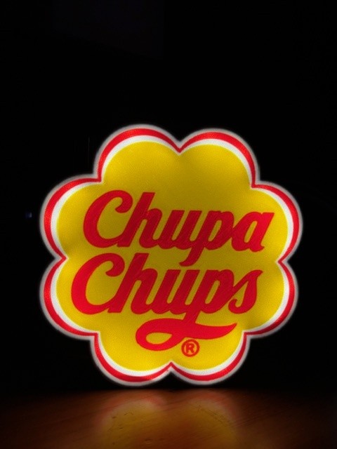 Lampe LED 3D Chupa Chups - Icône pop sucrée imprimée à la main en 3D