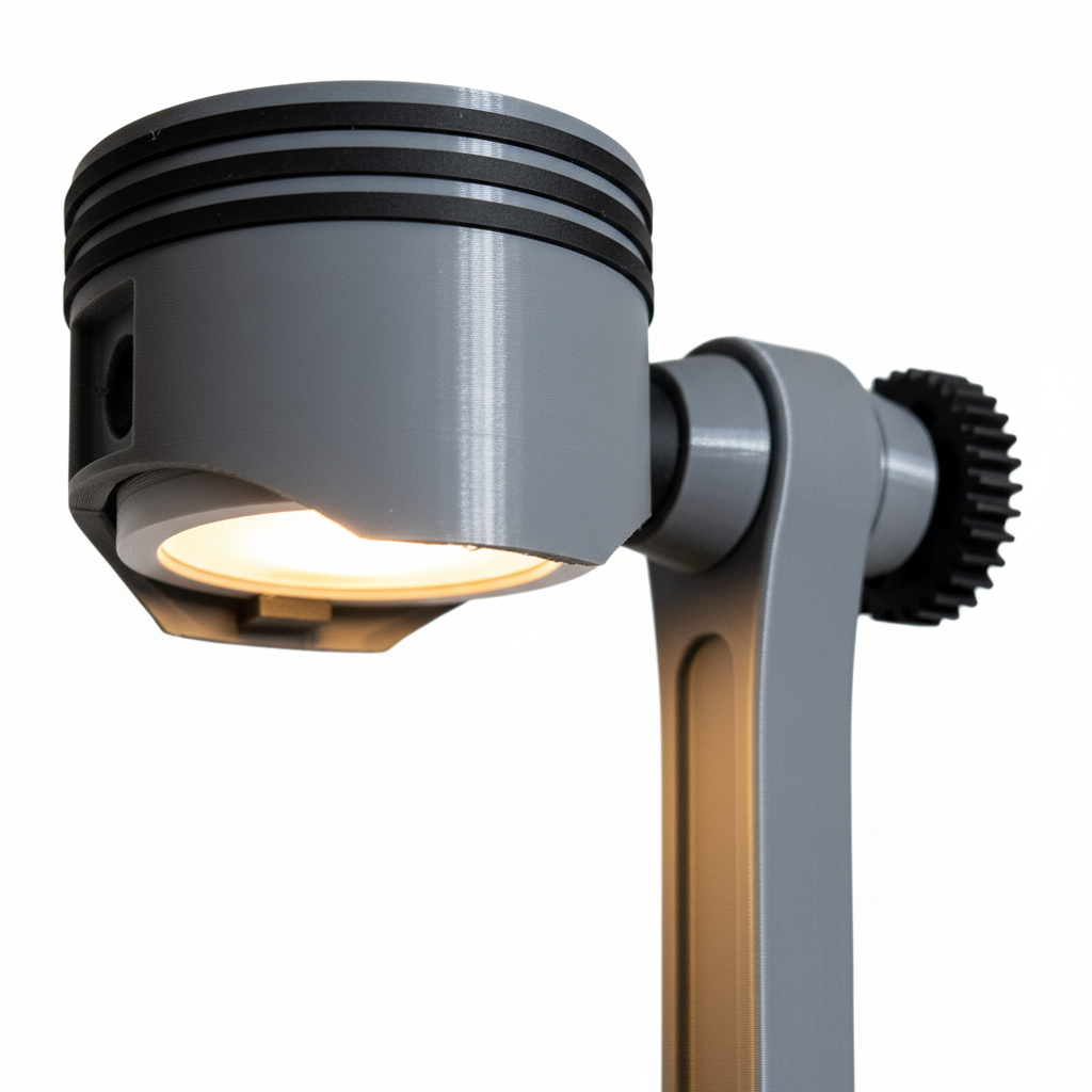Lampada Pistone Motore 3D - L'Anima Meccanica che Illumina le Tue Passioni
