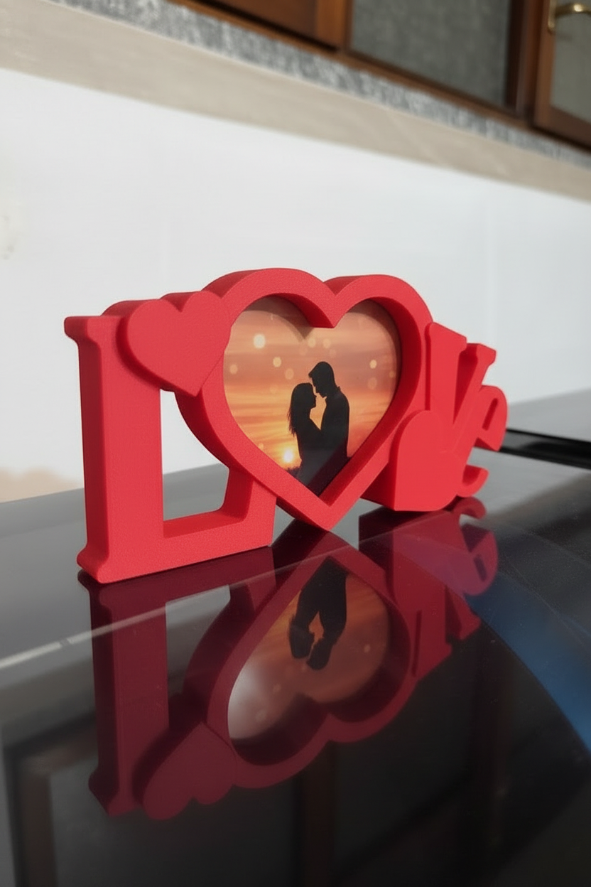 Cornice LOVE 3D - Il Cuore che Custodisce i Tuoi Ricordi