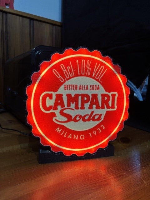 Campari Cap Lamp - The Italian Aperitif That Brightens Your Evenings