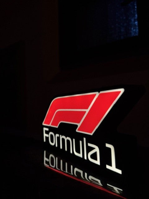 Lampada LED Formula 1 - Logo F1 Stampa 3D Artigianale