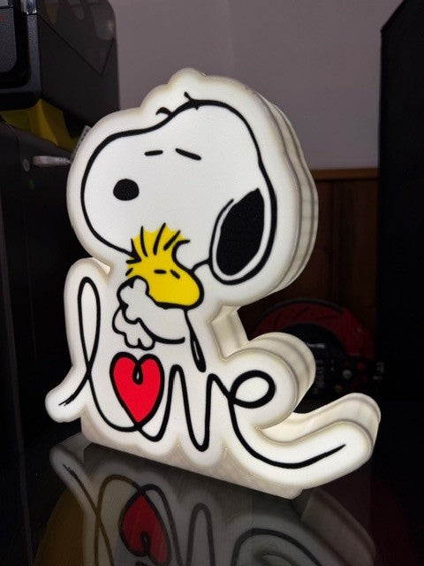 Lampada LED Snoopy - Design Fumetto Stampa 3D Artigianale