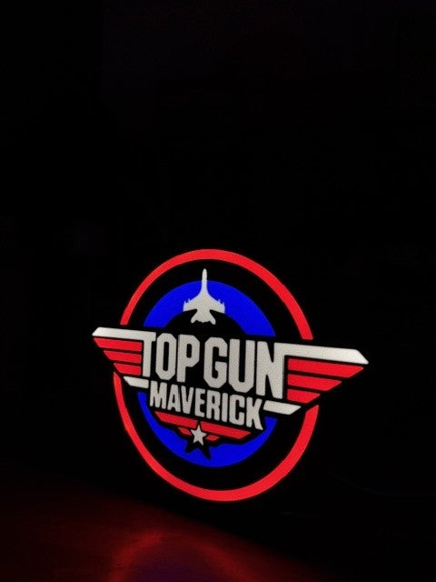 Lampada LED Maverick Top Gun 3D - Icona Aviazione Stampata in 3D