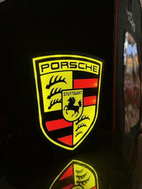 Porsche 3D Logo Lamp - Exclusive 3D Printed Design