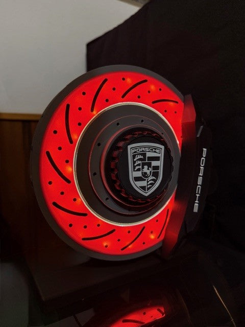 Lampada Pinza e Disco Freno Porsche 3D - Sistema Frenante Illuminato
