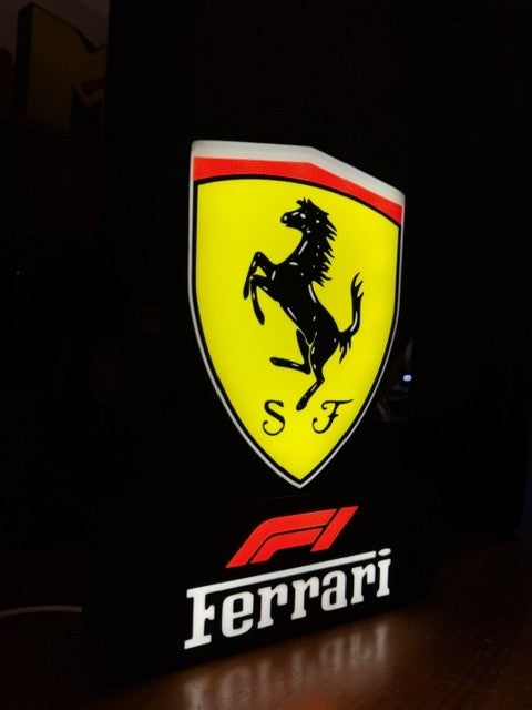 Lampada Stemma Ferrari F1 3D - Logo Scuderia Stampato in 3D
