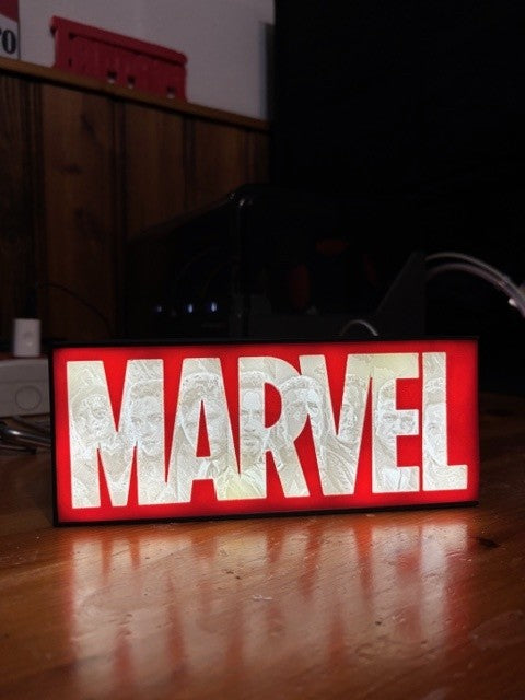 Marvel 3D LED Lamp - Superhero Universe 3D Printed Handmade