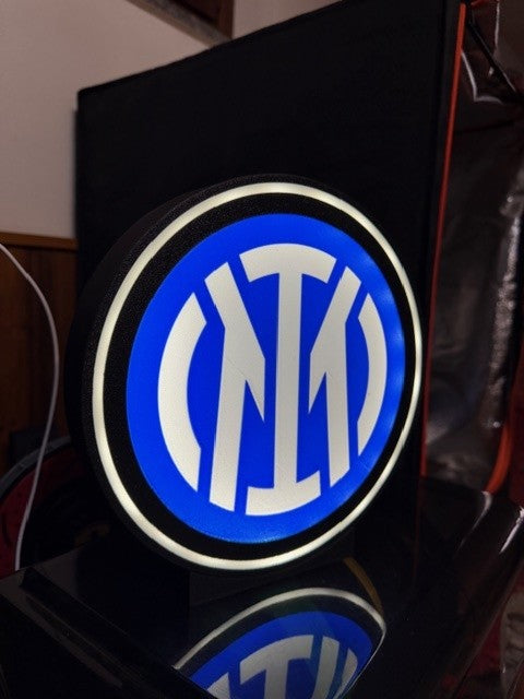 Lampada LED Inter - Stemma FC Internazionale Stampa 3D Artigianale