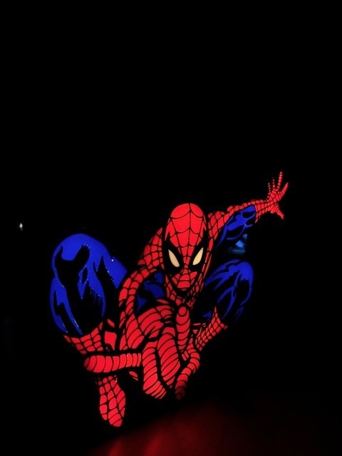 Lampada LED Spider-Man 3D - Uomo Ragno Stampa 3D Artigianale