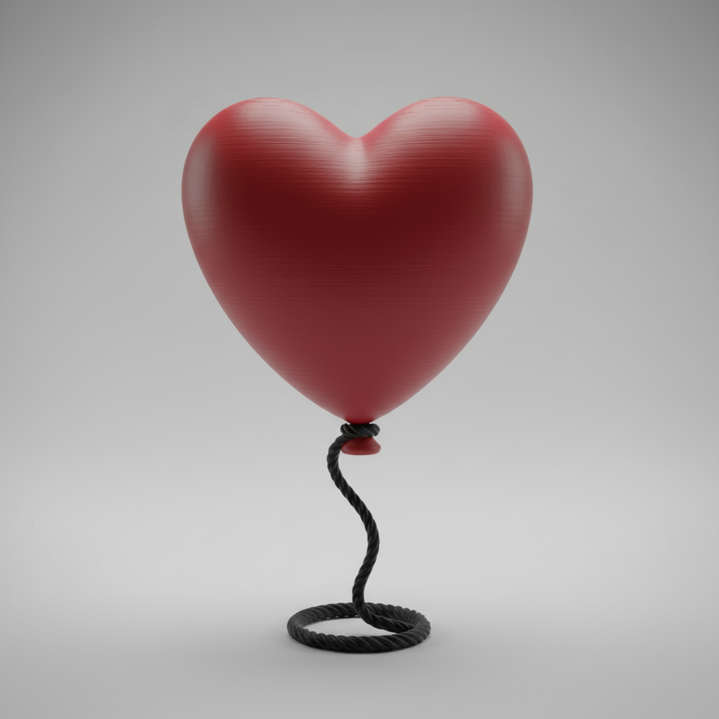 Red 3D Heart Balloon - Love That Flies High