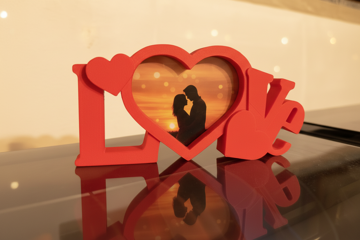 Cornice LOVE 3D - Il Cuore che Custodisce i Tuoi Ricordi