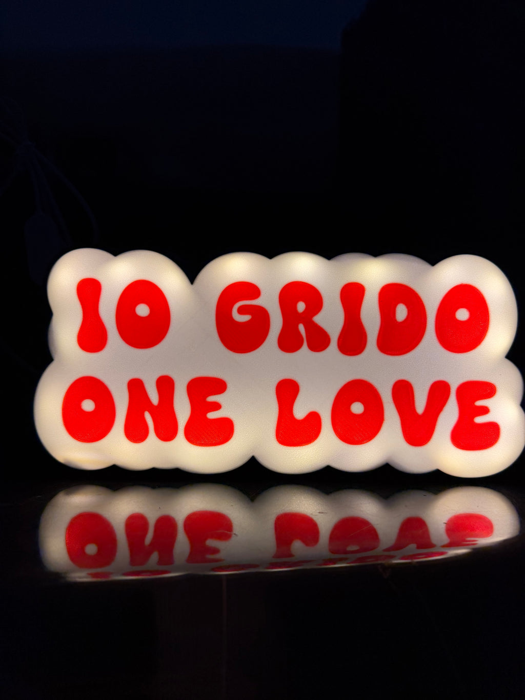 Lampada IO GRIDO ONE LOVE
