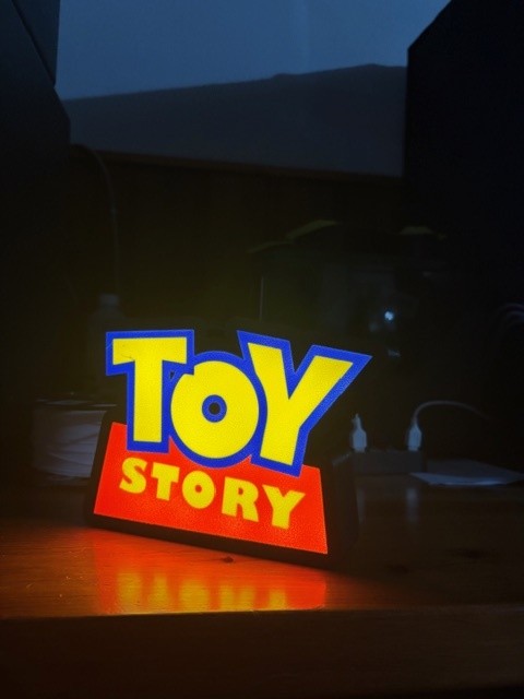 Lampada LED Toy Story 3D - Pixar Classico Stampa 3D Artigianale