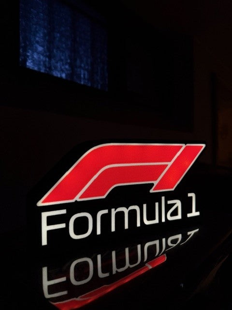 Lampada LED Formula 1 - Logo F1 Stampa 3D Artigianale