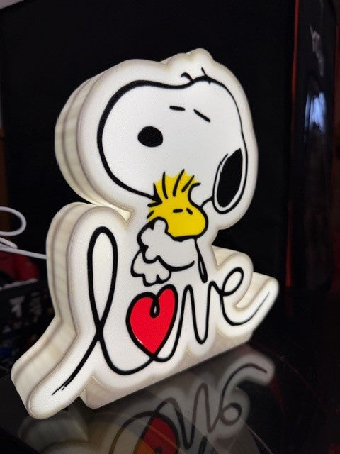 Lampada LED Snoopy - Design Fumetto Stampa 3D Artigianale
