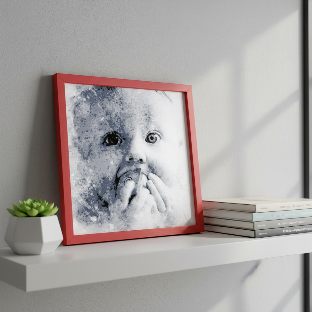 Il Tuo Amore in 3D - Ritratto Personalizzato con Cornice 200x200mm