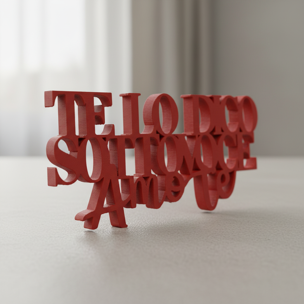 Vasco Rossi « Je te le dis à voix basse, je t'aime » – Ornement 3D en PLA